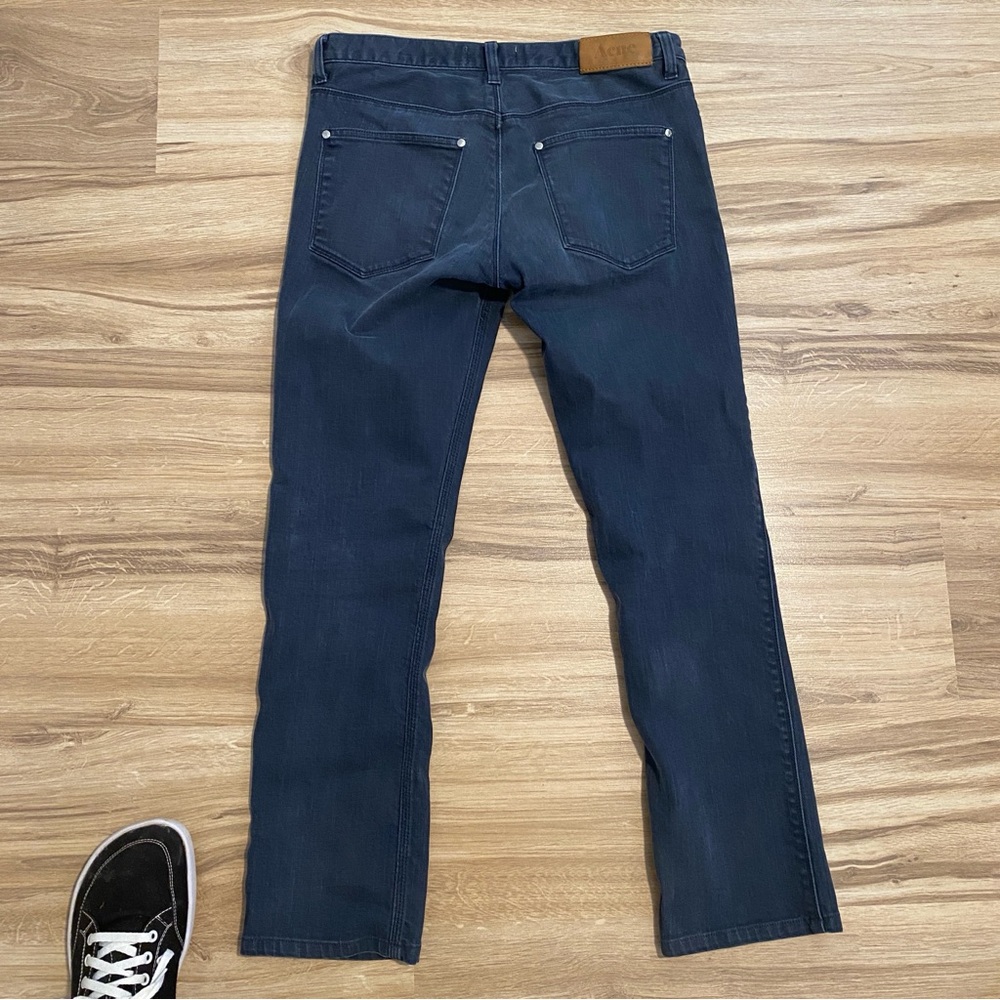 Acne Max Thunder Dark Blue Jeans – Size 32 / 28 - Picture 7 of 8